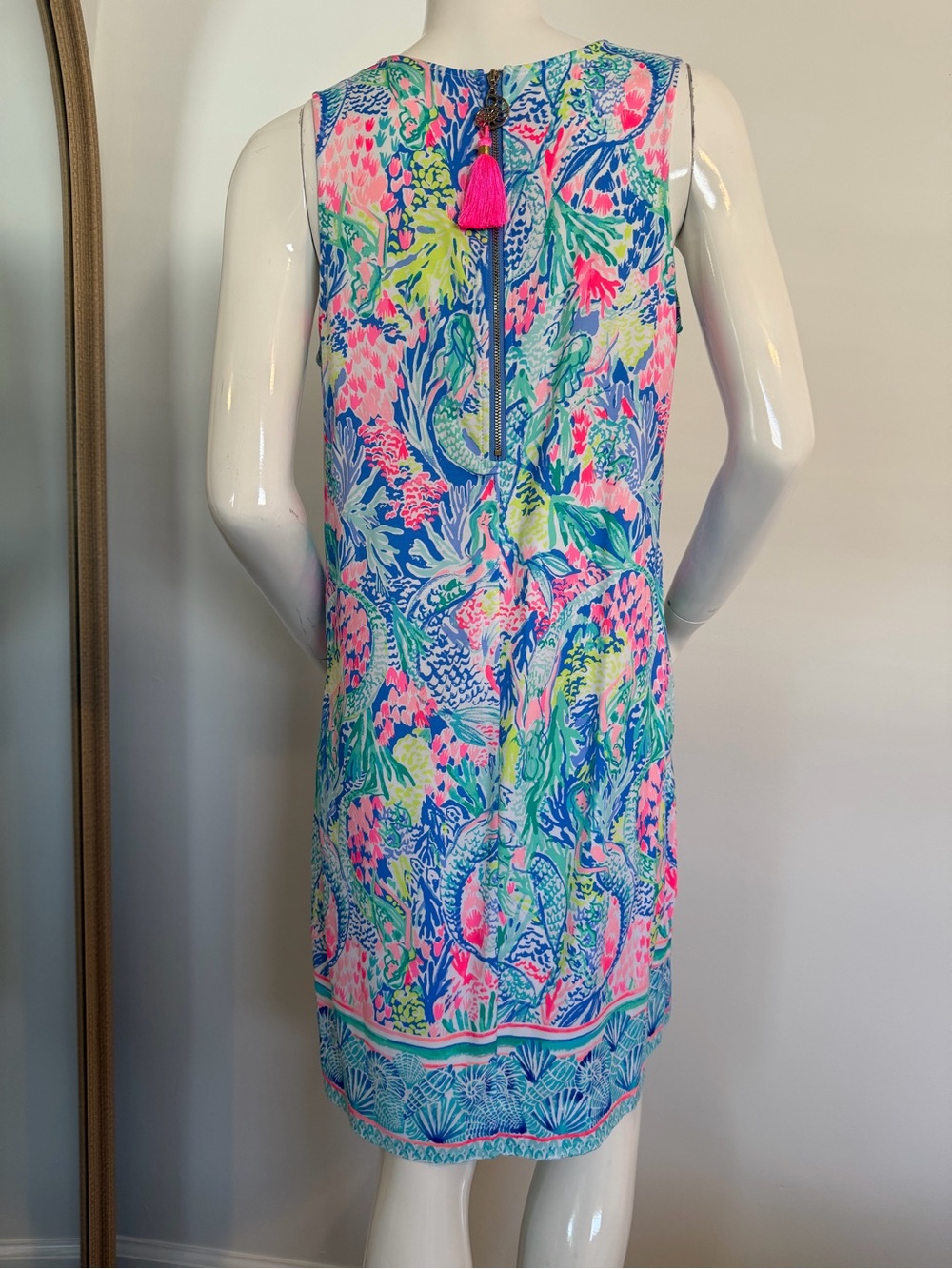 Lilly Pulitzer kelby stretch shift dress in mermaid cove print size 6 - Picture 4 of 10
